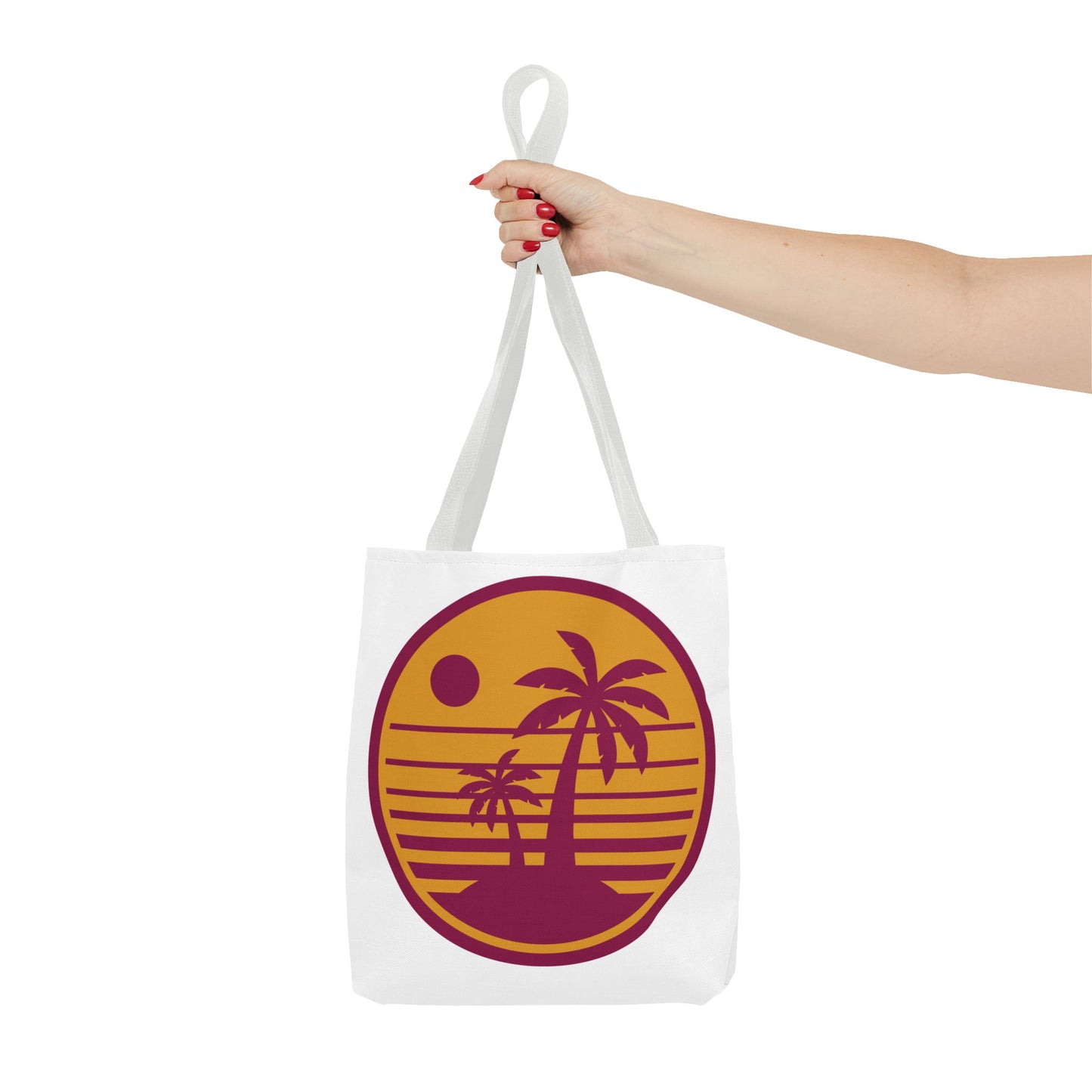 Tropical Sunset Tote Bag featuring Palm Trees - Vacation Carryall, Beach Essentials, Eco-Friendly Shopping Bags, Summer Accessories, [...]