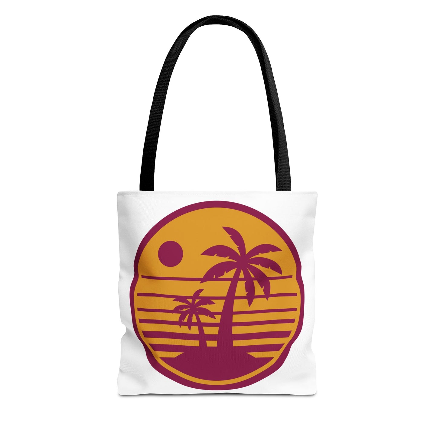Tropical Sunset Tote Bag featuring Palm Trees - Vacation Carryall, Beach Essentials, Eco-Friendly Shopping Bags, Summer Accessories, [...]