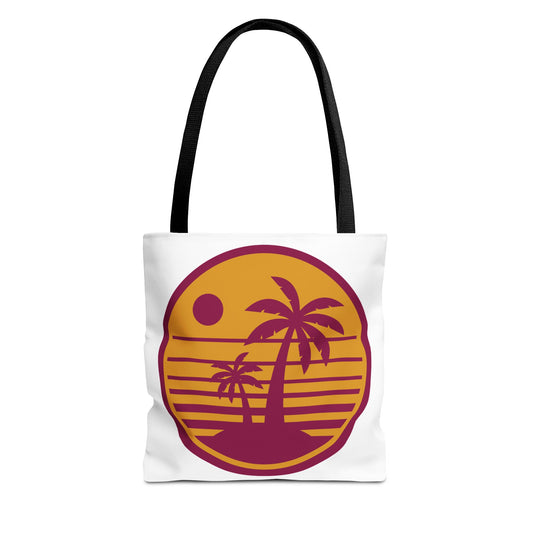 Tropical Sunset Tote Bag featuring Palm Trees - Vacation Carryall, Beach Essentials, Eco-Friendly Shopping Bags, Summer Accessories, [...]