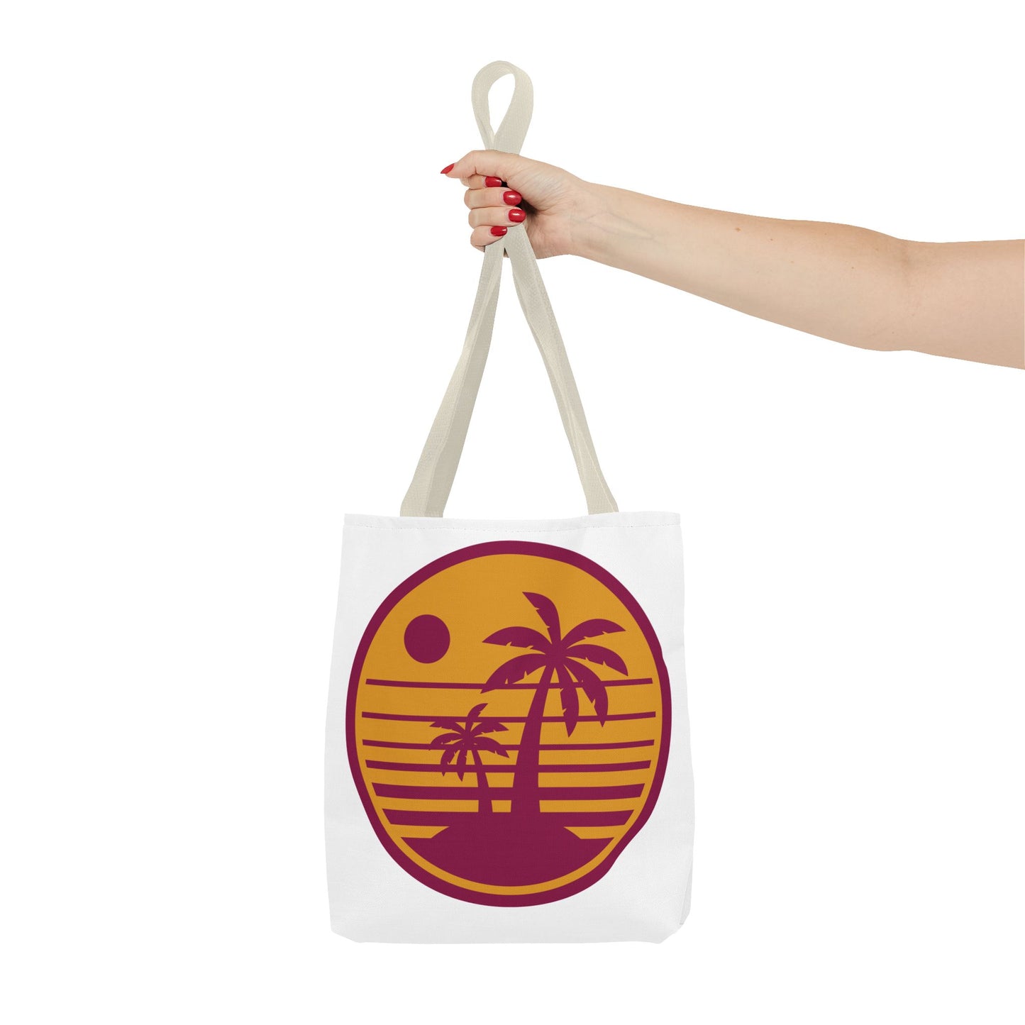 Tropical Sunset Tote Bag featuring Palm Trees - Vacation Carryall, Beach Essentials, Eco-Friendly Shopping Bags, Summer Accessories, [...]